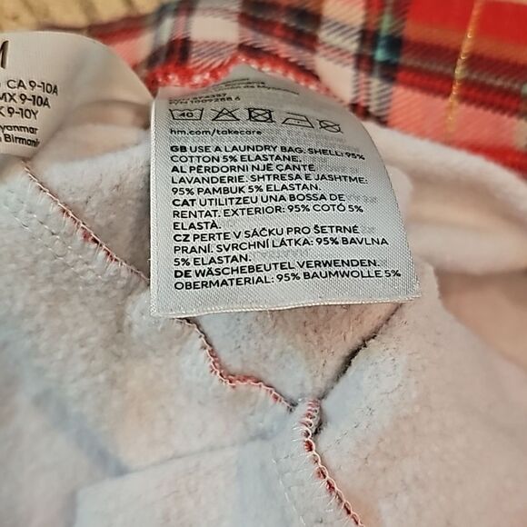 H&M plaid leggings girls size 10 - Picture 11 of 12